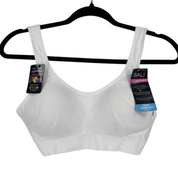 NWT Bali Comfort Comfortflex Fit Seamless Shaping Wireless Bra Medium White - Picture 1 of 7